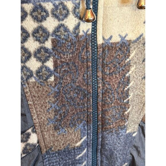 Vintage Athletic Bomber Patchwork Jacket Women’s Size XL Blue/Gray - Picture 4 of 9